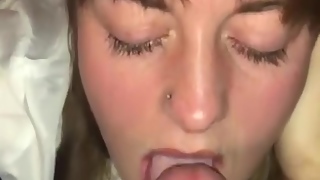 Dirty Schoolgirl enjoys sucking a perverts cock