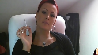 Cherie Noir Mistress smoking melk dirty talk german