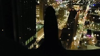 My Cock Was So Hard Jerking Off In Hotel Skyrise, Loud Sexy Guy Orgasm Cum
