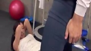 Japanese erection at the gym