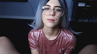 Nerdy Girl Sneaked And Sucked Dick