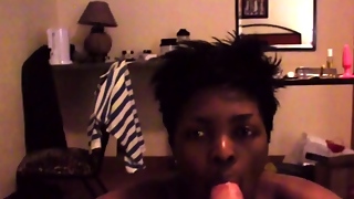 Black Girl with HUGE Tits Gets Dildo In Ass and Pussy